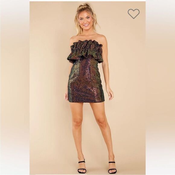 Red Dress Boutique Do+Be Own Your Moment Multicolor Sequin Dress Black S Juniors - Picture 3 of 11